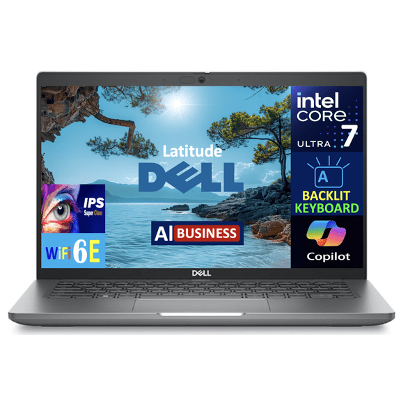 Dell Latitude AI Business Laptop 14.0in IPS FHD Display (Intel Ultra 7 165U , 32GB DDR5, 512GB M.2  PCIe SSD, Intel Graphics, Backlit KB, 2 Thunderbolt 4, WiFi 6E, Webcam, Bluetooth 5.3, Win 11 Pro)
