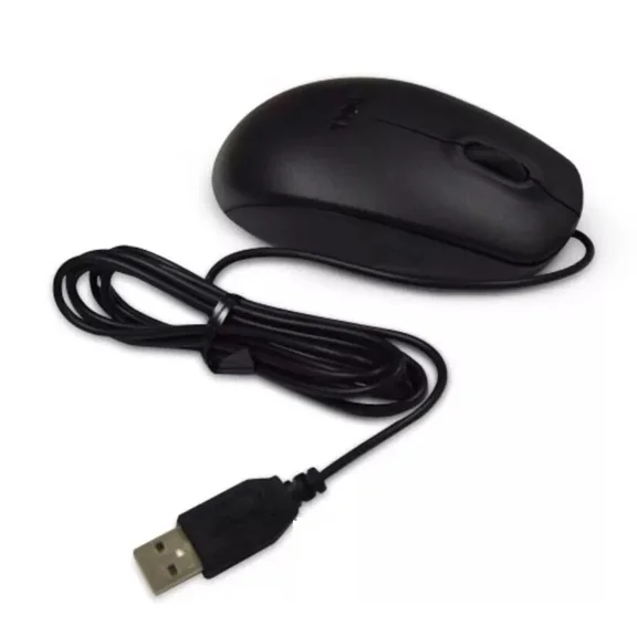 Dell Ms111 Kw2Yh Optical Usb Wired Scroll Mouse 3 Button Matte Black