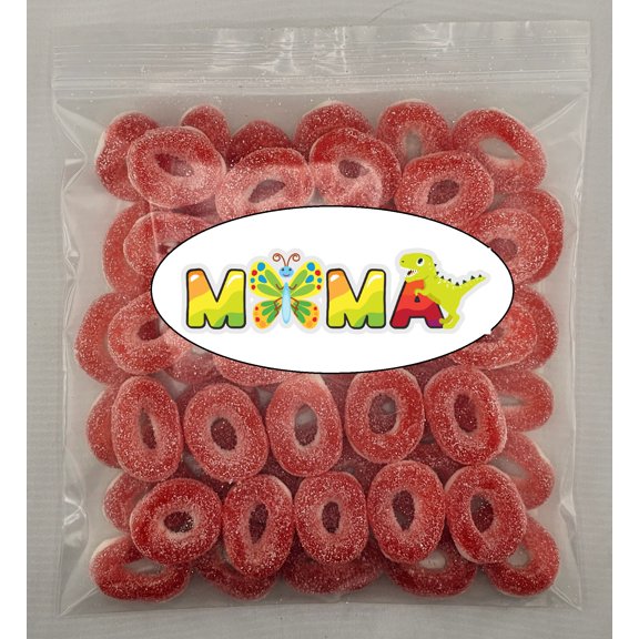 MiMa MiMa Assorted Gummy Candy Rings - Fruity, Chewy Candy in Fun Ring Shapes - Bulk Bag for Parties, Snacks & Gifts - Watermelon 1lb