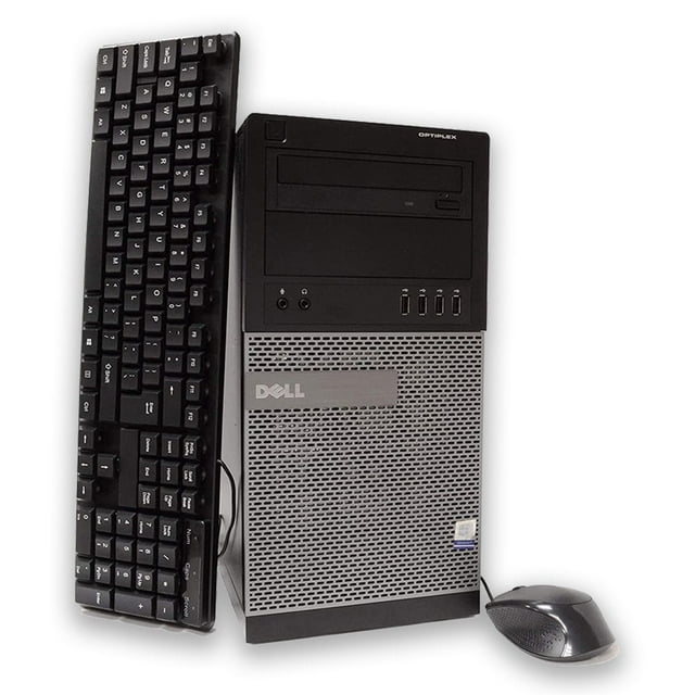 Pre-Owned Dell OptiPlex 3020 Desktop Computer Tower Windows 11 Pro Intel Core i5 Processor 16GB RAM 500GB HDD with 19" Monitor Wi-Fi and Keyboard, Mouse - Used Desktop PC