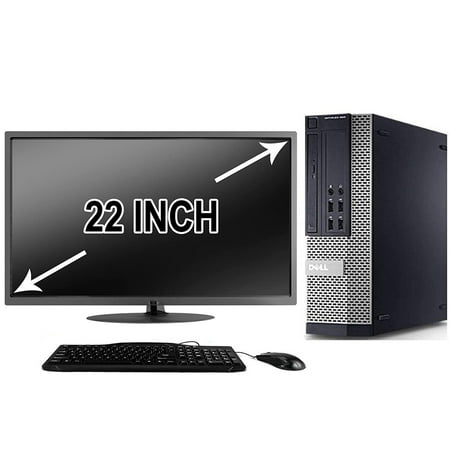 Dell OptiPlex 3020 Desktop Slim Computer SFF Intel Quad-Core i5 3.20GHz with Windows 7 Professional 16GB Memory 1TB Hard Drive PC with 17" LCD Monitor