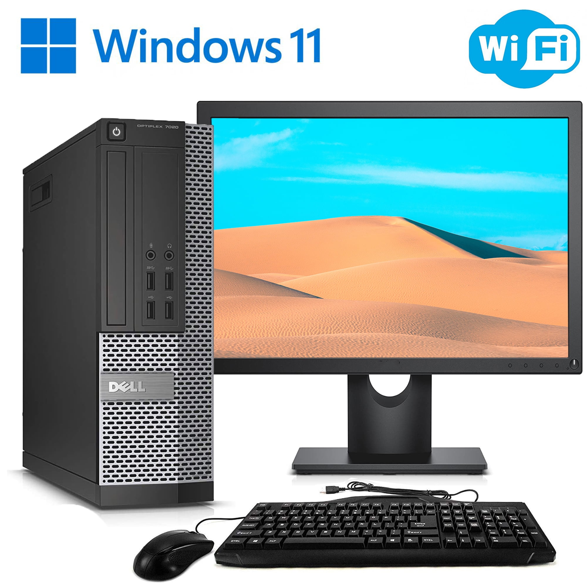 Dell i5 Desktop Computer 3.20GHz 8GB RAM 500GB HD 19 LCD Windows