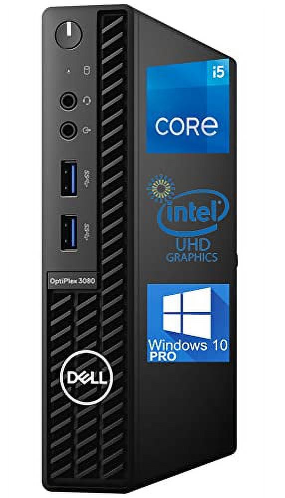 Dell OptiPlex 3080 Micro Desktop Computer - 10TH Gen Intel Core i5-10600  Upto 4.8GHz - 32GB RAM, 512GB M.2 NVME SSD, AC Wi-Fi, Bluetooth,  DisplayPort,