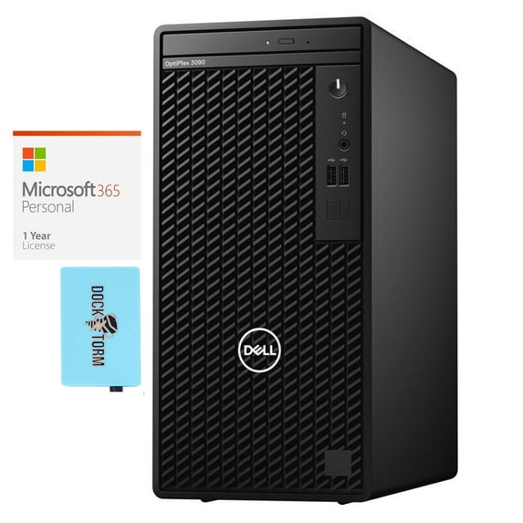 Dell OptiPlex 3090 Home/Business Desktop (Intel i5-10505 6-Core, Intel UHD 630, 16GB RAM, 4TB SATA SSD, Wifi, USB 3.2, Display Port, Optical Drive, Win 10 Pro) with Microsoft 365 Personal , Hub