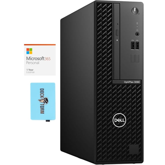 Dell OptiPlex 3090 Home/Business Mini Desktop (Intel i5-10505 6-Core, Intel UHD 630, 16GB RAM, 512GB PCIe SSD + 2TB HDD (3.5), USB 3.2, Win 10 Pro) with Microsoft 365 Personal , Hub
