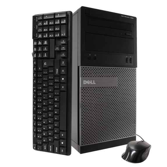 Dell OptiPlex 390 Tower Computer PC, 3.20 GHz Intel i5 Quad Core Gen 2, 8GB DDR3 RAM, 250GB Hard Disk Drive (HDD) SATA Hard Drive, Windows 10 Home 64bit