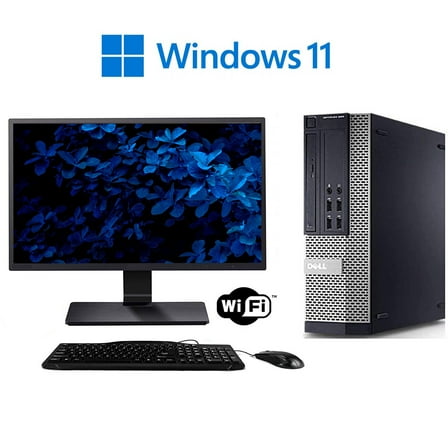 Dell OptiPlex 7010 Computer I3-2100 Dual Core 3.1Ghz 8GB 500GB Dvd Windows 11 Pro 64 Bit + WIFI 1 Year Warranty with (Monitor Not Included)
