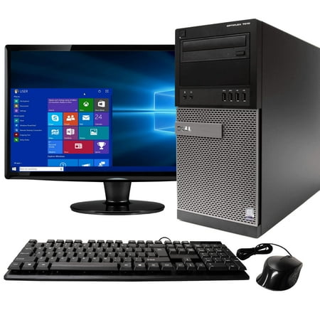 Dell OptiPlex 7010 Tower Computer PC, 3.40 GHz Intel i7 Quad Core Gen 3, 4GB DDR3 RAM, 1TB SATA Hard Drive, Windows 10 Home 64 bit, BRAND NEW 24Ã¢â‚¬Â Screen