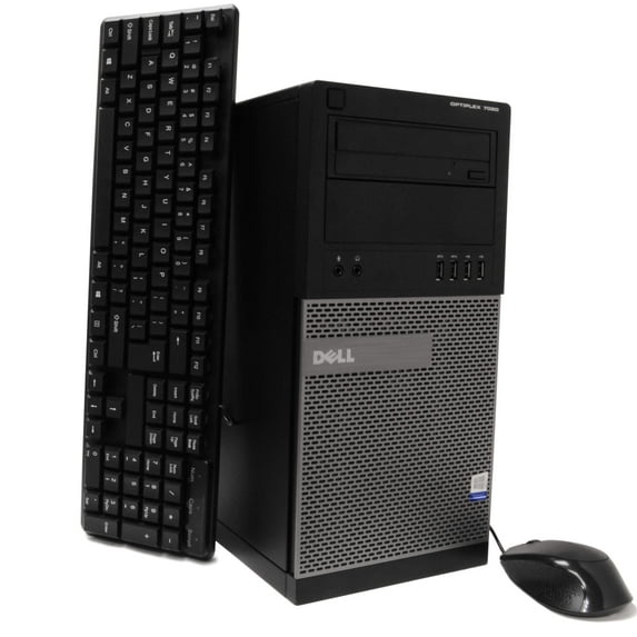 Pre-Owned Dell OptiPlex 7020 Tower Desktop Computer PC, 3.20 GHz Intel i5 Dual Core Gen 4, 8GB DDR3 RAM, 240GB Solid State Drive (SSD) SSD Hard Drive, Windows 10 Professional 64bit