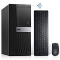 thumbnail image 1 of Pre-Owned Dell OptiPlex 7040 Mini Tower PC, Intel Quad Core i7-6700 3.40GHz, 16GB DDR4 512GB NVMe M.2 SSD 2TB HDD, AX200 Built-in WiFi 6 Bluetooth 5.2 HDMI Wireless Keyboard & Mouse Windows10 Pro, 1 of 1