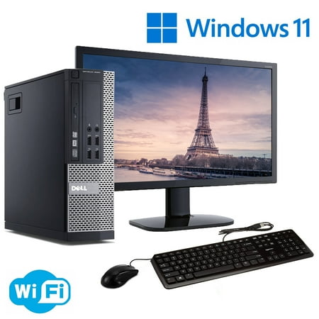Dell OptiPlex 790 Desktop Computer PC, 3.20 GHz Intel i5 Quad Core Gen 2, 8GB DDR3 RAM, 500GB SATA Hard Drive, Windows 10 Professional 64bit with 17" LCD Monitor