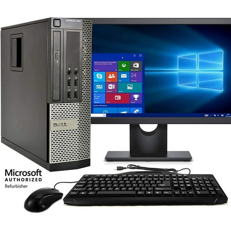 Dell OptiPlex Desktop, 8GB, 160GB HDD Windows 10 Home x64 Computer 3.2 GHz Core i5 Tower PC,19" Monitor, Mouse & Keyboard