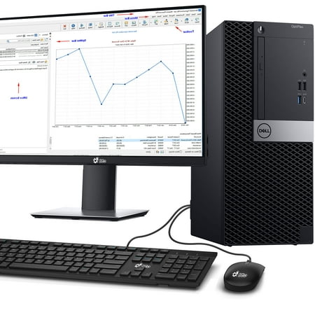 Dell OptiPlex Desktop Computer Tower Intel Hexa Core i7-8700 Processor, 16GB DDR4 Ram, 1TB SSD, New 24" LED Screen Bto Wi-Fi Windows 11