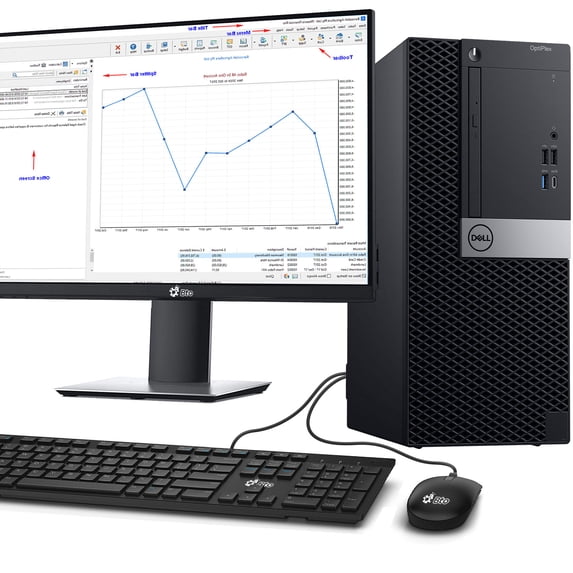 Dell OptiPlex Desktop Computer Tower Intel Hexa Core i7-8700 Processor, 16GB DDR4 Ram, 1TB SSD, New 24" LED Screen Bto Wi-Fi Windows 11