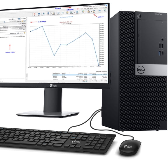 Dell OptiPlex Desktop Computer Tower Intel Hexa Core i7-8700 Processor, 16GB DDR4 Ram, 1TB SSD, New 24" LED Screen Bto Wi-Fi Windows 11