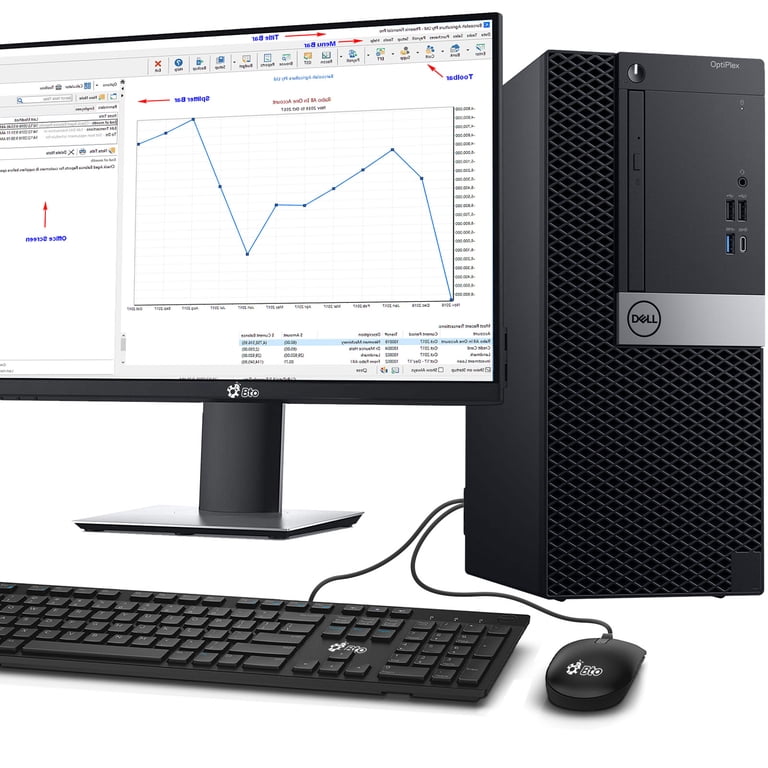 Dell OptiPlex Desktop Computer Tower Intel Hexa Core i7-8700 