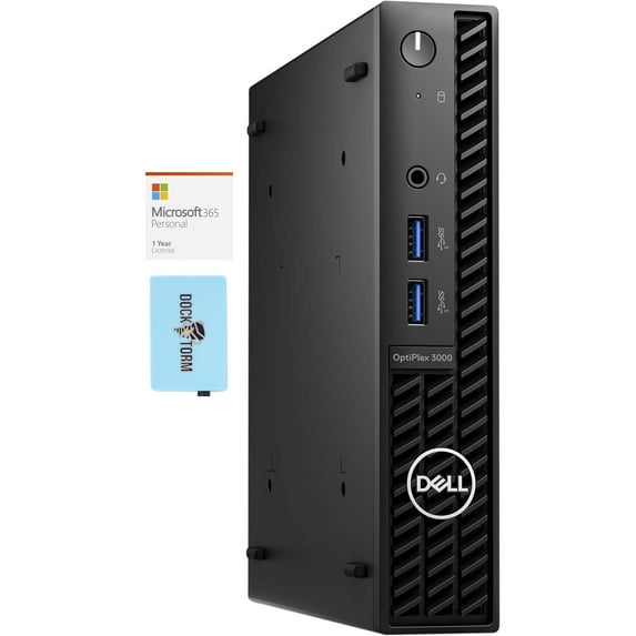 Dell Optiplex 3000 Home/Business Mini Desktop (Intel i5-12500T 6-Core, Intel UHD, 16GB RAM, 2TB PCIe SSD + 1TB HDD (2.5), Wifi, USB 3.2, HDMI, Win 10 Pro) with Microsoft 365 Personal , Hub
