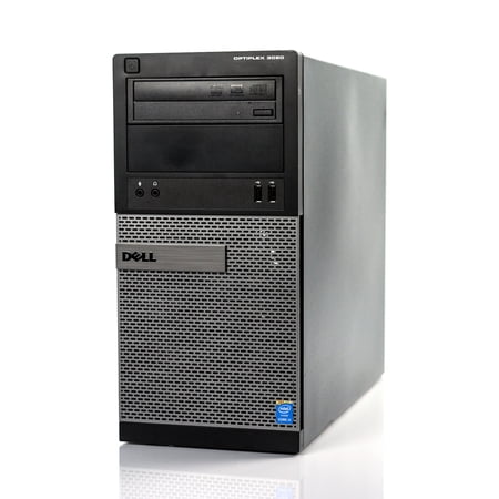 Dell Optiplex 3020 Desktop Tower Computer, Intel Core i3, 4GB RAM, 500GB HD, DVD-ROM, Windows 10 Pro, Black