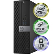 Dell Optiplex 3050 Desktop Computer | Quad Intel i5 (3.2) | 32GB DDR4 RAM | 1TB SSD Solid State | Windows 10 Professional | Home or Office PC