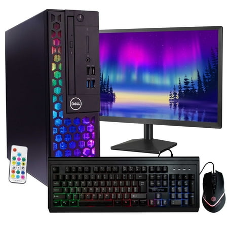 Dell Optiplex 3060 (RGB) Desktop Computer | Intel i5-8500 (3.2) | 16GB DDR4 RAM | 1TB SSD Solid State | Windows 11 Professional | New 24in LCD Monitor | Home or Office PC
