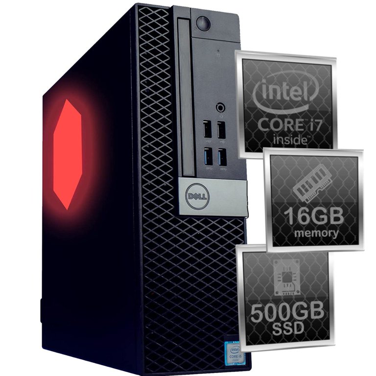 Dell Optiplex 5050: Quad i7, 16GB RAM, 500GB SSD, RGB PC for Home 