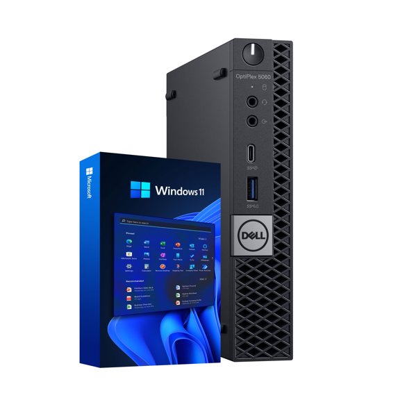 Pre-Owned Dell Optiplex 5060 Mini Desktop Computer | 8th Gen Intel Core i5-8500T 3.2GHz | 16GB RAM | 512GB SSD and 1TB HDD | Windows 11 Pro | HDMI | Home or Business PC
