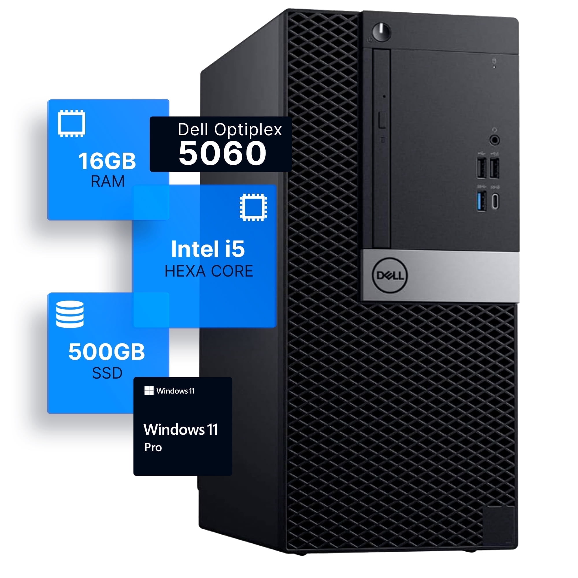 Dell Optiplex 7060 Tower Desktop Computer | Intel i5-8500 (3.2