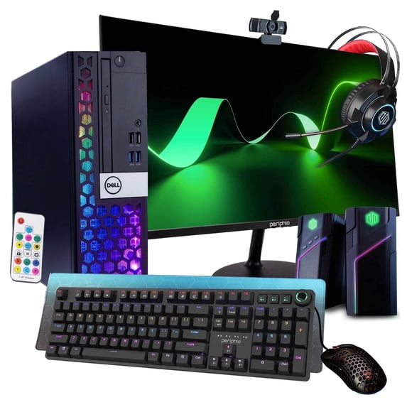 Dell RGB Desktop Computer Setup Bundle | Intel Core i5, 16GB DDR4 RAM, 500GB SSD | Windows 11 | 24in LCD Monitor | Home or Office PC
