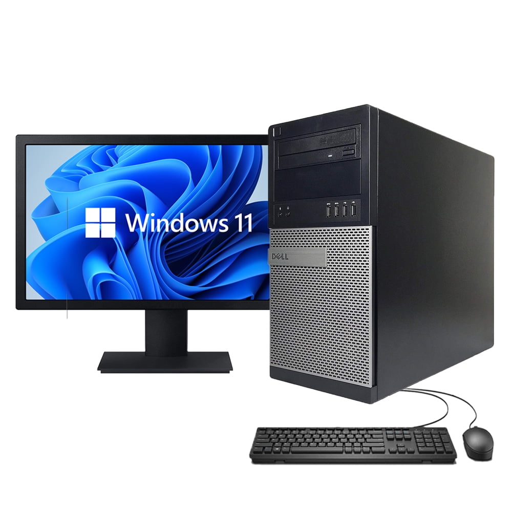 Dell Optiplex 7010 Windows 11 Pro Desktop Computer Intel Core i5 3.1GHz  Processor 8GB RAM 500GB HD Wifi with a 19 LCD Monitor Keyboard and Mouse 