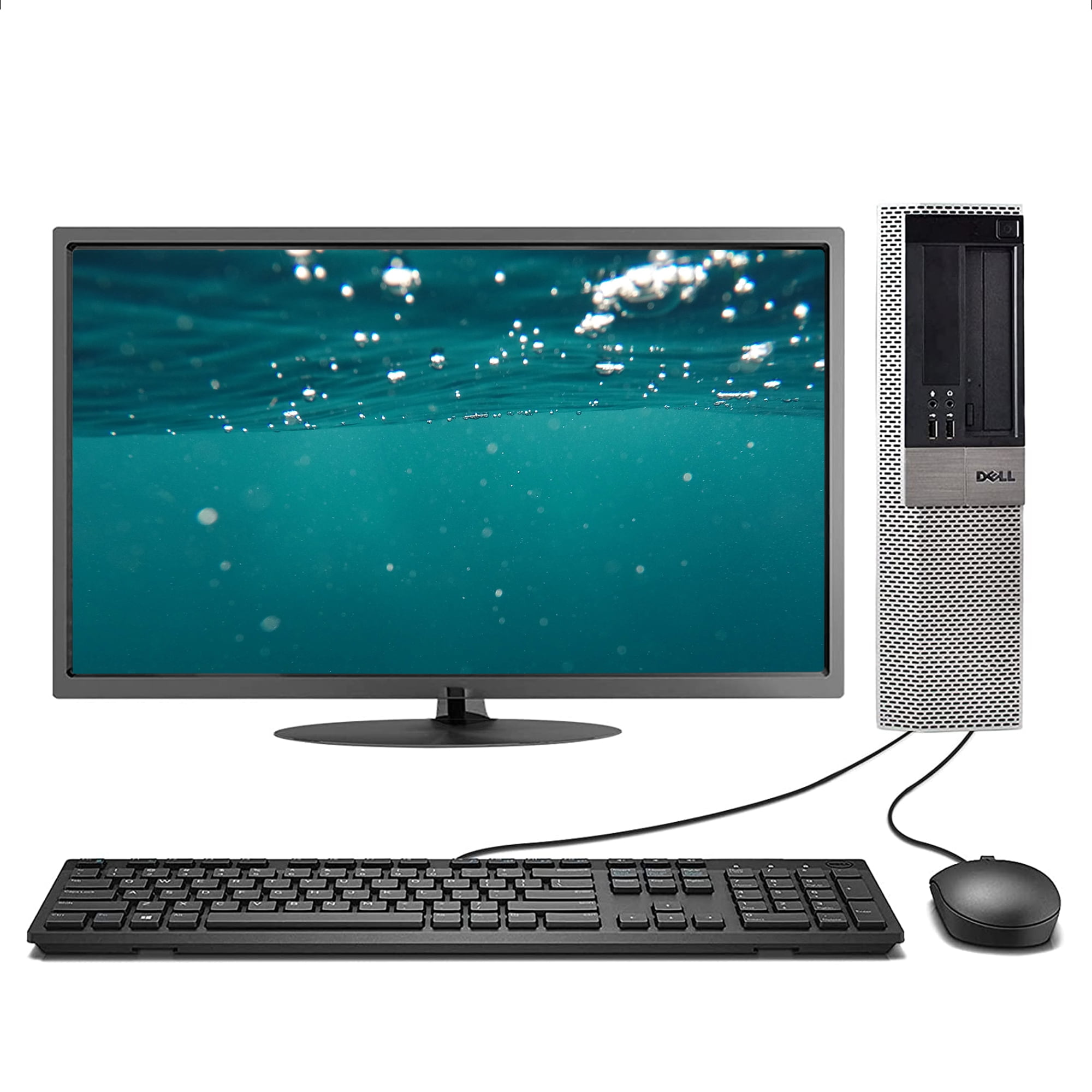 Dell Optiplex 7010 Windows 11 Pro Premium Desktop PC Tower i5 Processor 3.0GHz Processor 16GB RAM 500GB Hard Drive DVD-RW Wifi with a 19" LCD-Used Computer