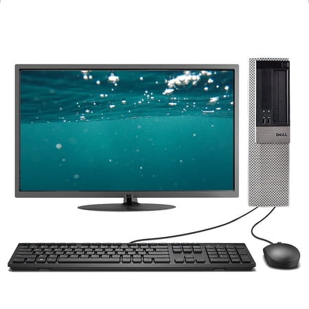 Dell Optiplex 7010 Windows 11 Pro Premium Desktop PC Tower i5 Processor 3.0GHz Processor 16GB RAM 500GB Hard Drive DVD-RW Wifi with a 19" LCD-Used Computer