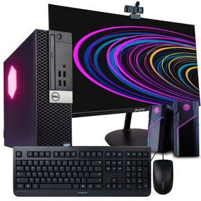 Dell RGB Desktop Computer Bundle - Intel Core i5, 16GB DDR4 RAM , 512GB SSD Solid State ,Windows 11 , 24" 1080p LCD Monitor Home or Office PC