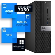 Dell Optiplex 7050 Desktop Computer | Quad Intel i5 (3.2) | 32GB DDR4 RAM | 1TB SSD Solid State | Windows 10 Professional | Home or Office PC