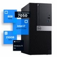 thumbnail image 1 of Restored Dell Optiplex 7050 Desktop Computer Quad Intel i7 (3.4) 8GB DDR4 RAM 250GB SSD Solid State Windows 10 Professional Home or Office PC (Refurbished), 1 of 6