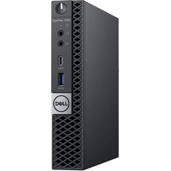 Pre-Owned Dell Optiplex 7060 Micro Form Factor Desktop, Intel 6-Core i7 8700T 2.4Ghz, 16GB DDR4, 1TB NVMe M.2 SSD, USB Type C, Windows 10 Pro