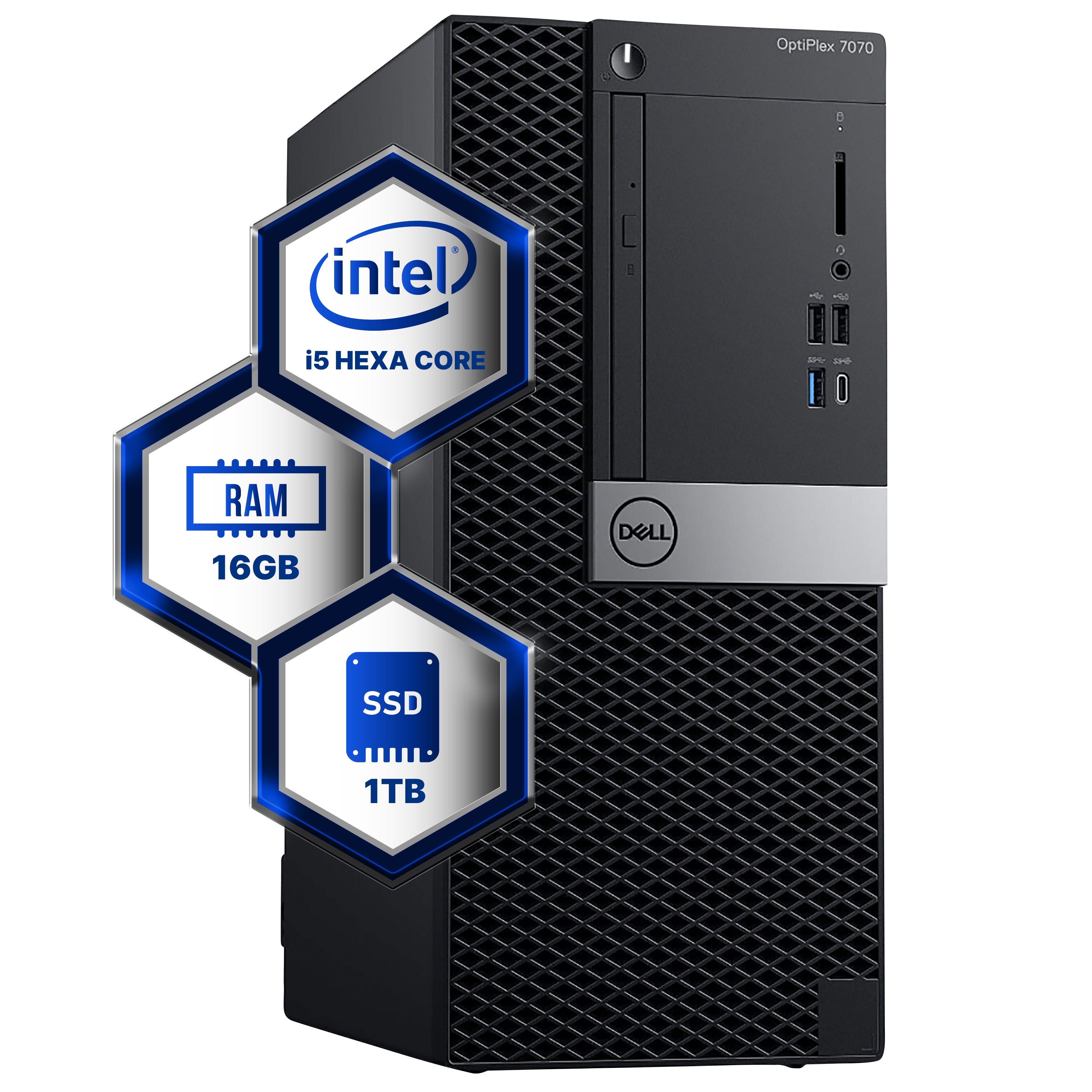 Dell Optiplex 3060 SFF Desktop PC - Intel I5 8th Gen, 32GB RAM, 1TB SSD, Windows 11 Pro (Refurbished)