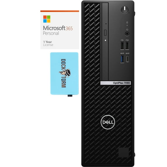 Dell Optiplex 7090 Home/Business Desktop (Intel i7-10700 8-Core, Intel UHD 630, 32GB RAM, Win 11 Pro) with Microsoft 365 Personal , Dockztorm Hub