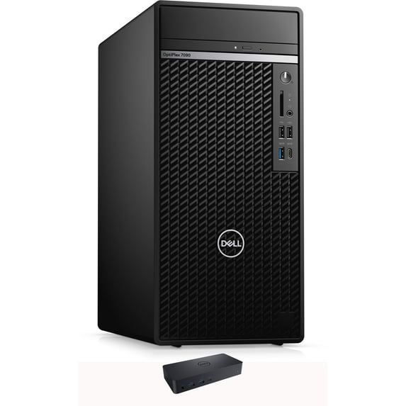 Dell Optiplex 7090 Home/Business Desktop (Intel i7-11700 8-Core, Intel UHD 750, 8GB RAM, 256GB PCIe SSD + 2TB HDD (3.5), USB 3.2, Display Port, Win 10 Pro) with D6000 Dock