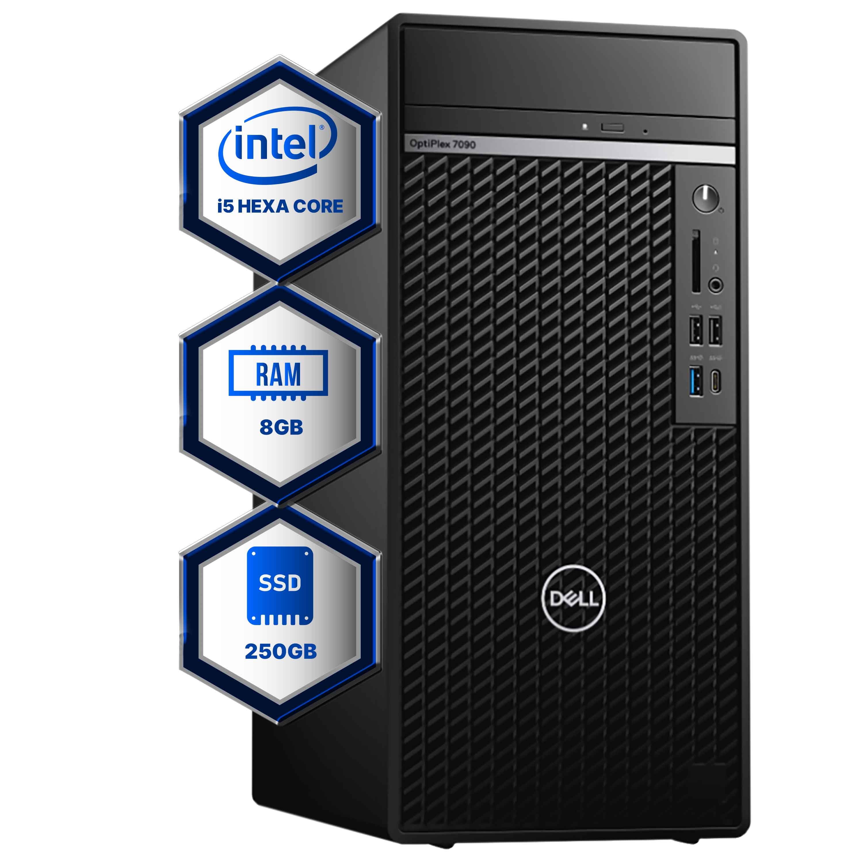 Dell Optiplex 7090 Tower Desktop Computer | Hexa Core Intel i5