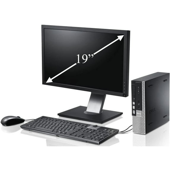 Dell Optiplex 990 Tower Computer PC, 3.20 GHz Intel i5 Quad Core Gen 2, 8GB DDR3 RAM, 1TB SATA Hard Drive, Windows 7 Professional 64bit with 19" LCD Monitor