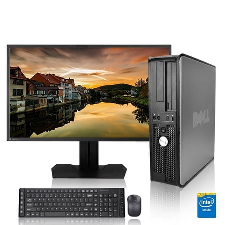 Dell Optiplex Desktop Computer 3.0 GHz Core 2 Duo Tower PC, 4GB, 500GB HDD, Windows 10 Home x64, 24" Monitor , HDMI , Wireless Mouse & Keyboard