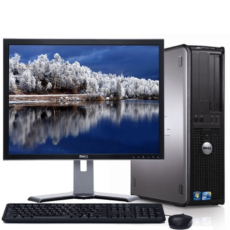 Dell Optiplex Desktop Computer Windows 10 PC Core 2 Duo 4GB Ram DVD WiFi 17" LCD