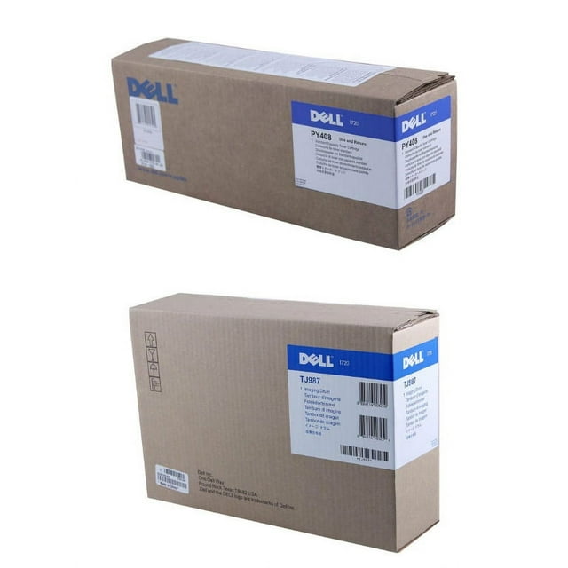 Dell PY408 Toner Cartridge and TJ987 Imaging Drum for 1720, 1720DN Laser Printers