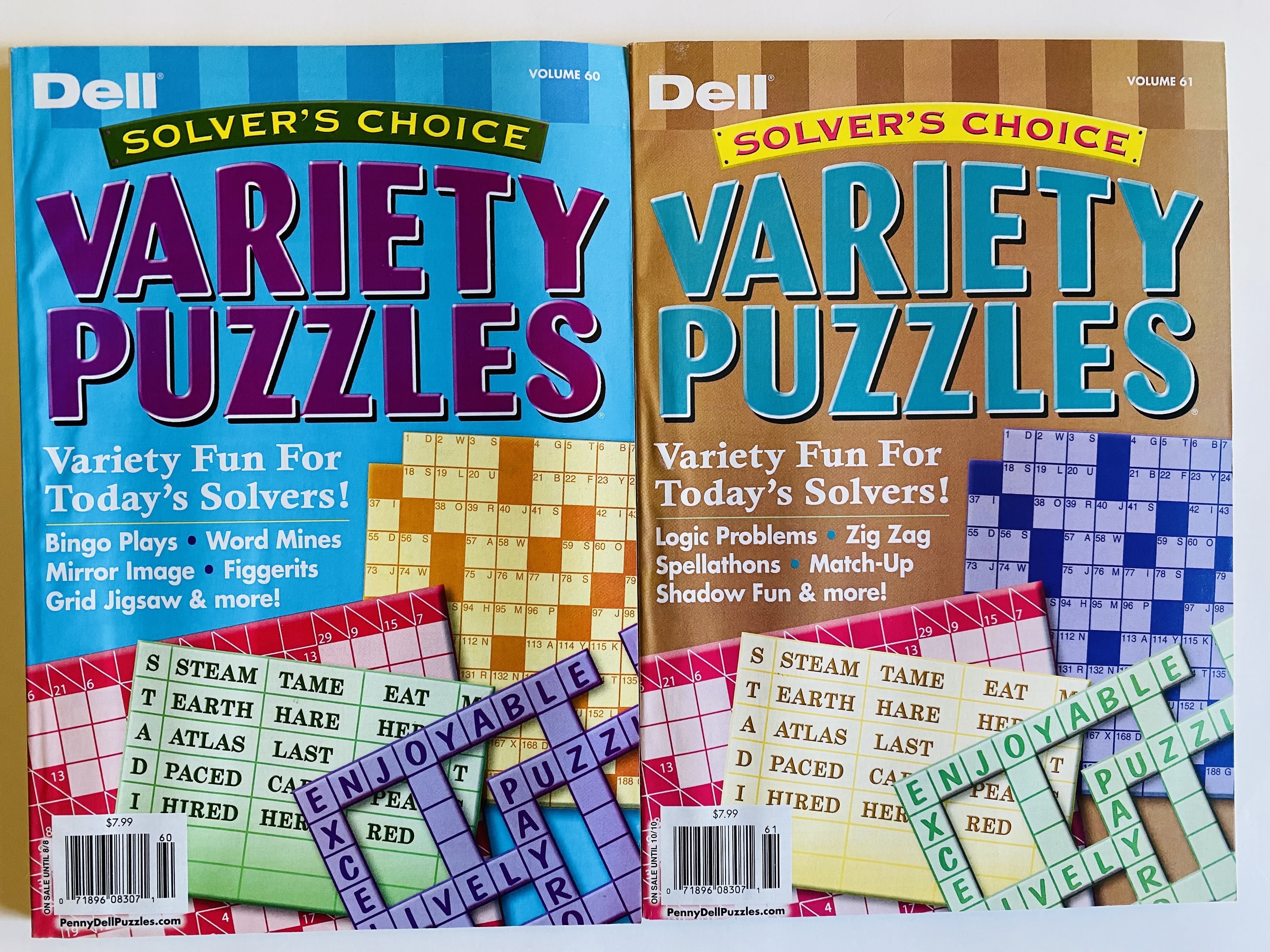 Volumes 60 and 61 Dell Penny Press Solver's Choice Variety Puzzles