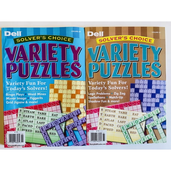 Volumes 60 and 61 Dell Penny Press Solver's Choice Variety Puzzles