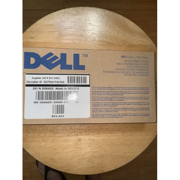 Dell Photo Print Pack 40 4X6" Prints Cartridge & Photo Paper New & Sealed