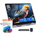 thumbnail image 1 of Dell Plus 16" FHD 2-in-1 Touchscreen Laptop, Intel Core Ultra 7 256V, 16GB RAM, 3TB Storage(2TB SSD+1TB Docking Station Set), Backlit Keyboard, Webcam, Wi-Fi 7, Copilot, Win 11 Pro, Ice Blue, 1 of 8
