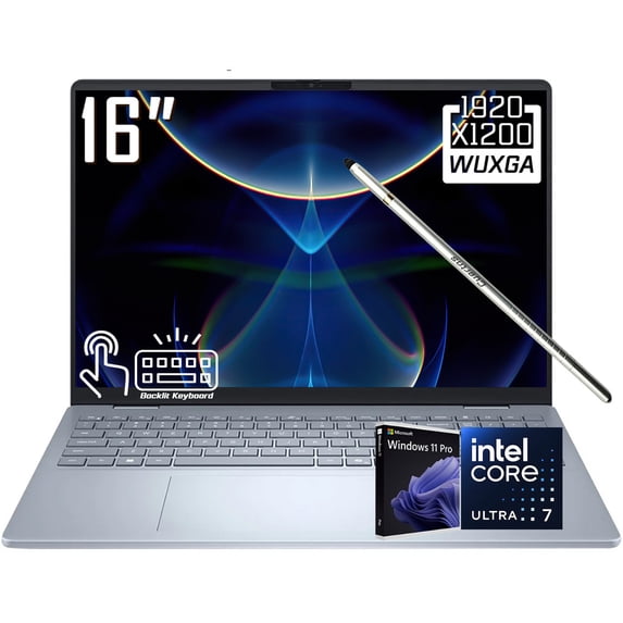 Dell 16 Plus Copilot+ PC AI Laptop, 16" FHD+ 1920 x 1200 IPS LCD Touchscreen, Intel Core Ultra 7 258V, 1080P Webcam, Backlit KB, Stylus Pen, Win11 Pro (32GB DDR5 RAM | 1TB SSD)