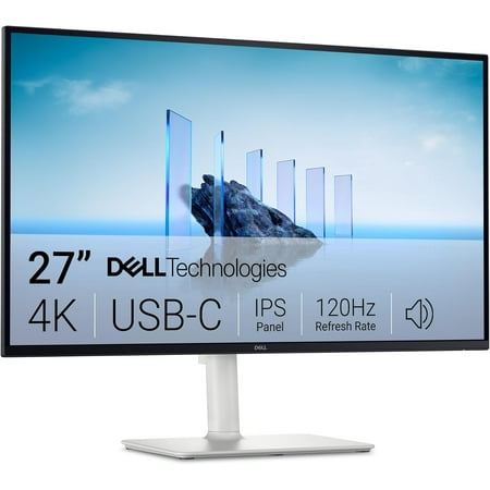 Dell - S2725QC 27" IPS LED 4K UHD 120Hz FreeSync Monitor (HDMI, DisplayPort) - Silver