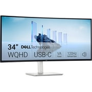 Dell Plus S3425DW 34 Class UW-QHD Curved Screen LED Monitor, 219, Ash White